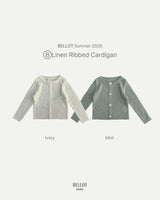 ［BELLOT］Linen rib cardigan (baby)