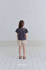 ［BELLOT］Chloe check collar blouse (kids)