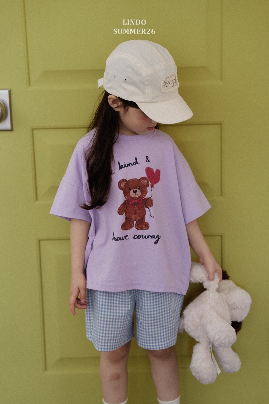 ［LINDO］Bloom bear tee