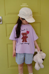 ［LINDO］Bloom bear tee