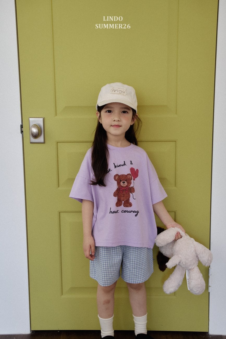 ［LINDO］Bloom bear tee