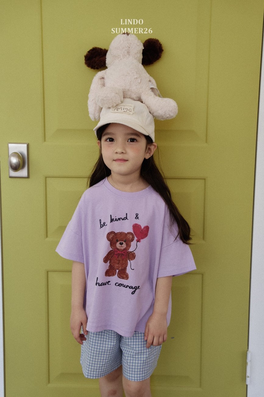 ［LINDO］Bloom bear tee
