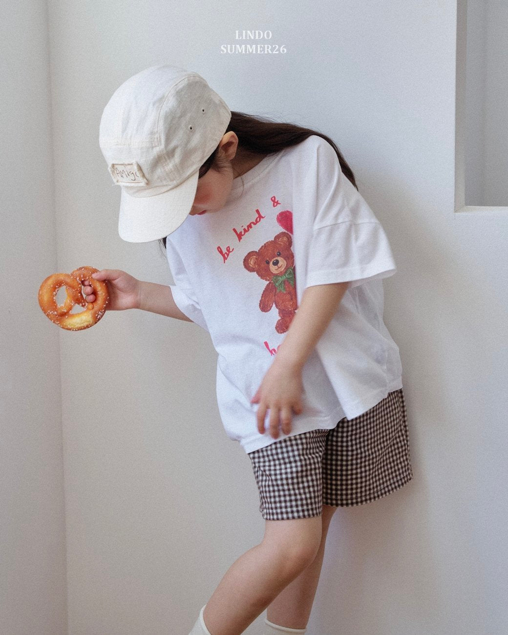 ［LINDO］Bloom bear tee