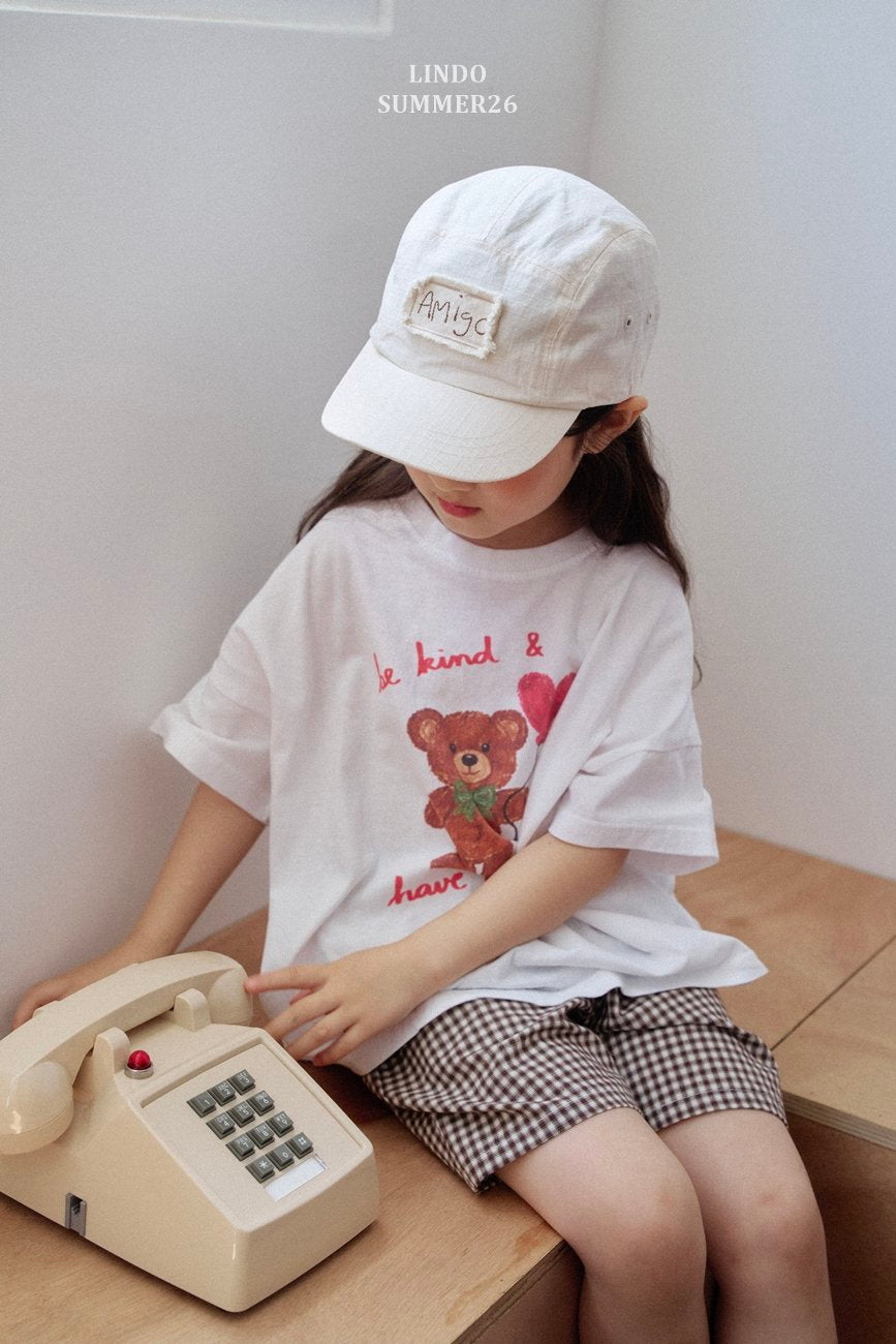 ［LINDO］Bloom bear tee