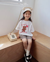 ［LINDO］Bloom bear tee
