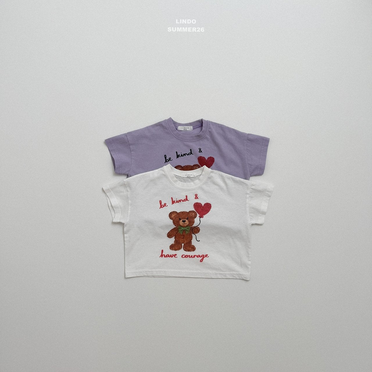 ［LINDO］Bloom bear tee