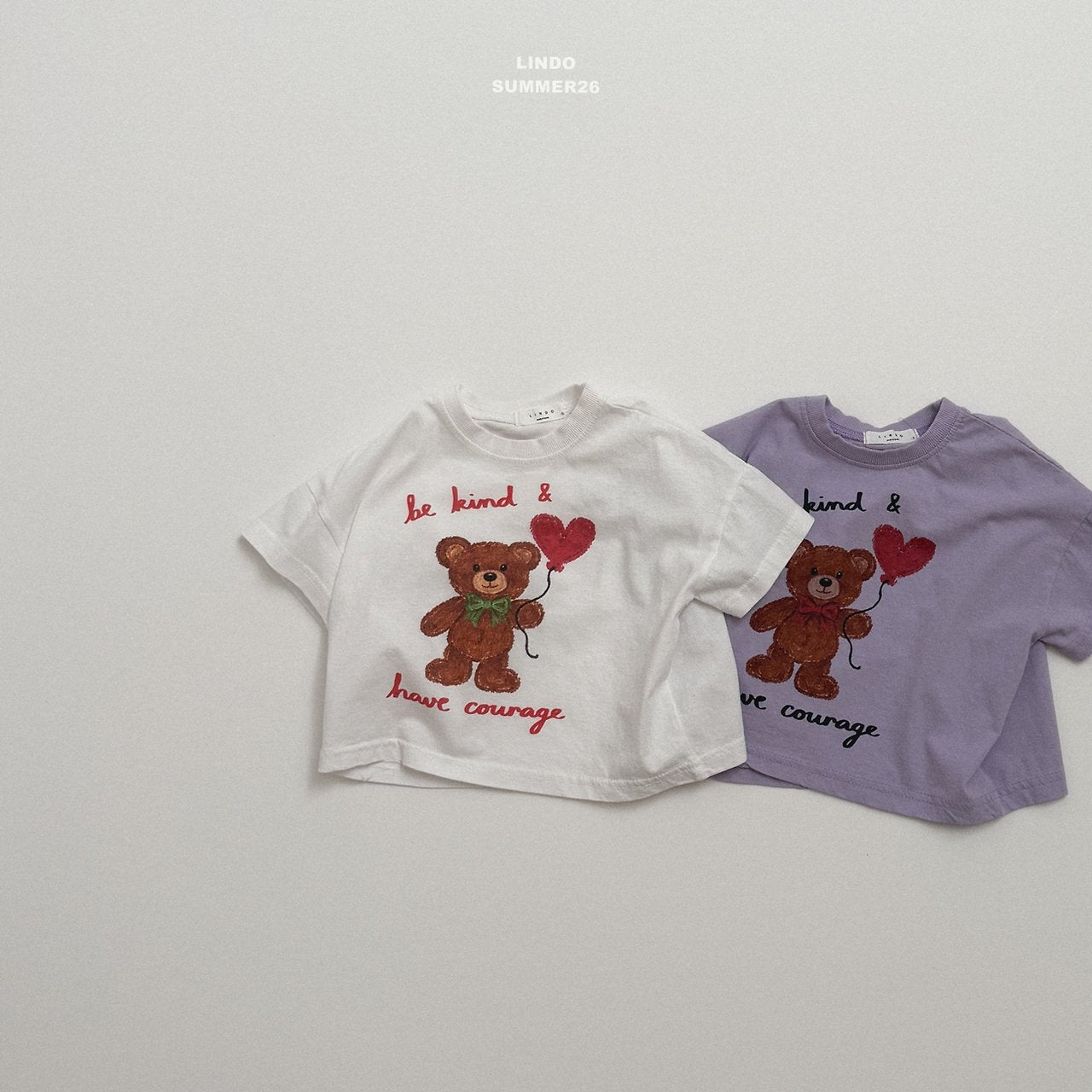 ［LINDO］Bloom bear tee