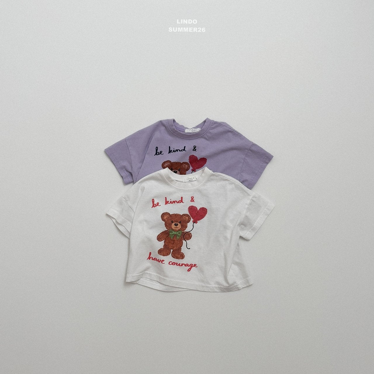 ［LINDO］Bloom bear tee