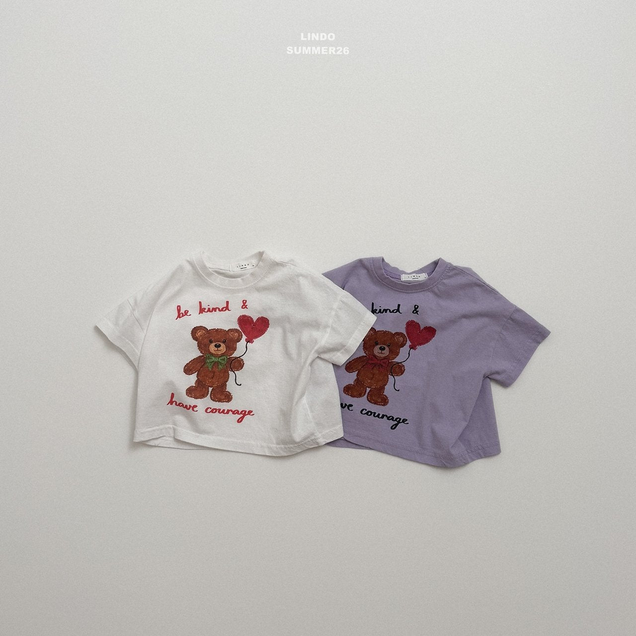 ［LINDO］Bloom bear tee