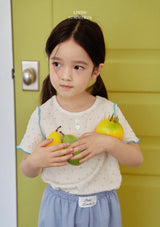 ［LINDO］Sugar star & heart button tee