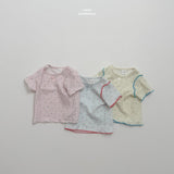 ［LINDO］Sugar star & heart button tee