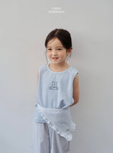 ［LINDO］Bear terry sleeveless tops