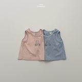 ［LINDO］Bear terry sleeveless tops