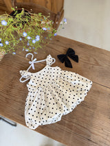 ［marron］Bubble dot one-piece