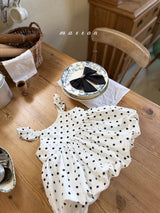 ［marron］Bubble dot one-piece
