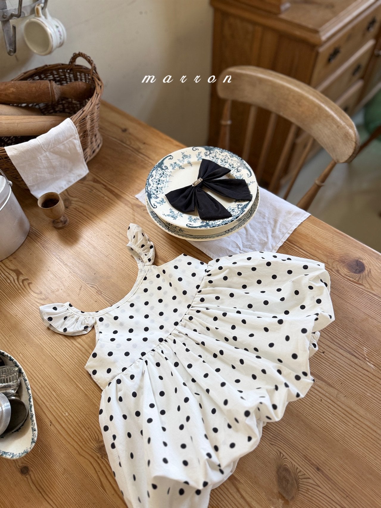 ［marron］Bubble ribbon broach