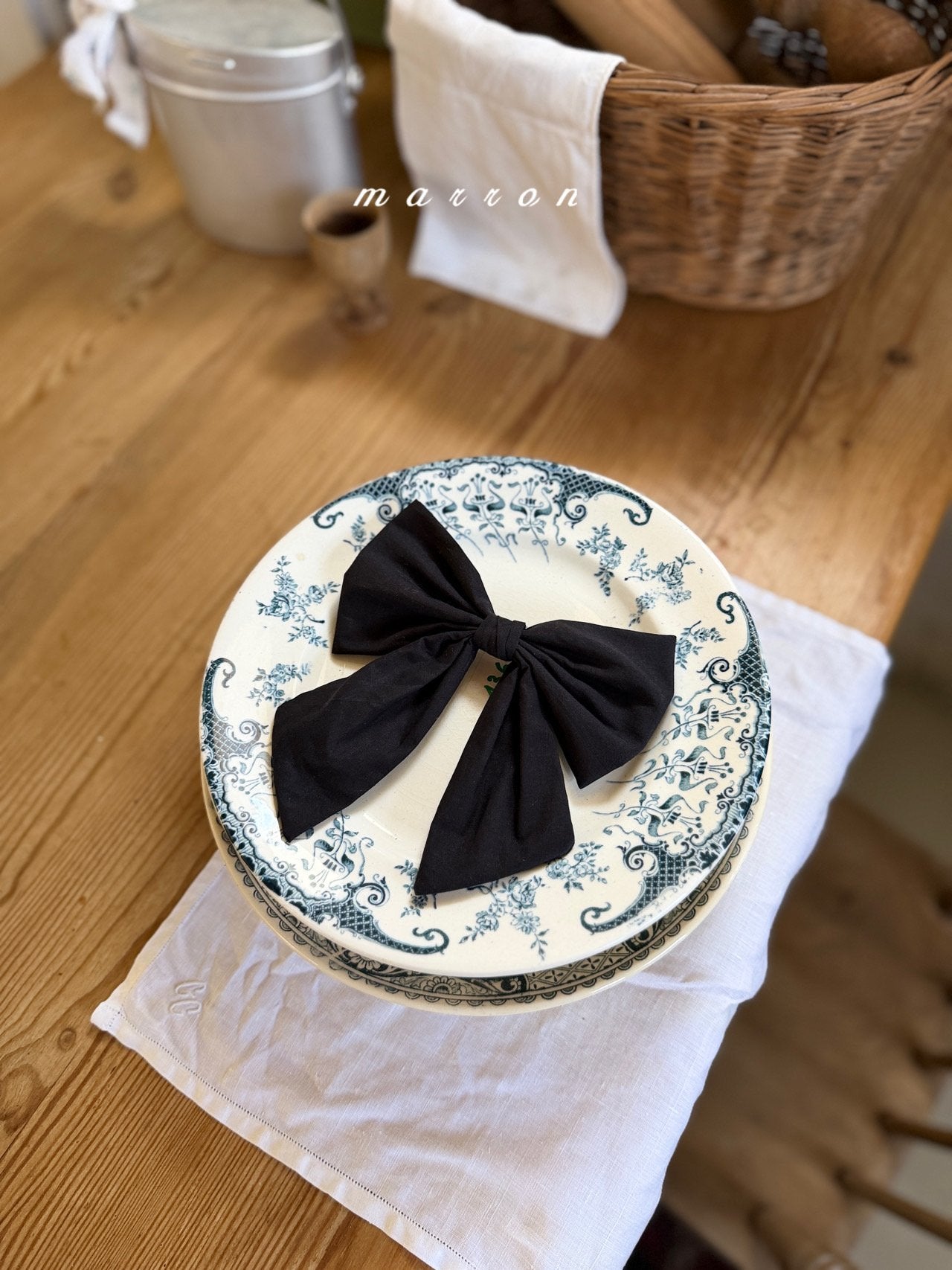 ［marron］Bubble ribbon broach