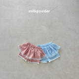 ［milk powder］Check layered pants