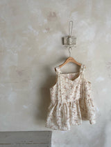 ［Anne shirley］Letter bustier mom blouse (flower)