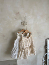 ［Anne shirley］Letter bustier mom blouse (flower)