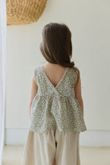 ［mon Atelier］Cross sleeveless blouse
