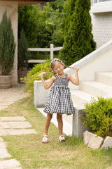 ［azalea］Check smock one-piece (kids)