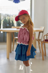 ［jujua］denim cancan skirt