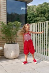 ［jujua］Dot half jogger pants