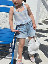 ［ELLY MOLLY］Denim flap pocket short pants