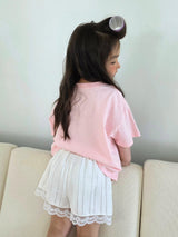 ［ELLY MOLLY］Easy button lace short pants