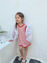 ［ELLY MOLLY］Stripe sleeveless suit