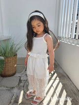 ［ELLY MOLLY］Crop frill camisole tops