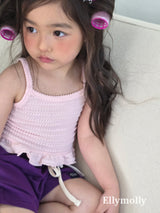 ［ELLY MOLLY］Crop frill camisole tops