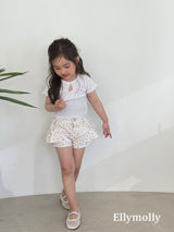 ［ELLY MOLLY］Shirring opening point tee