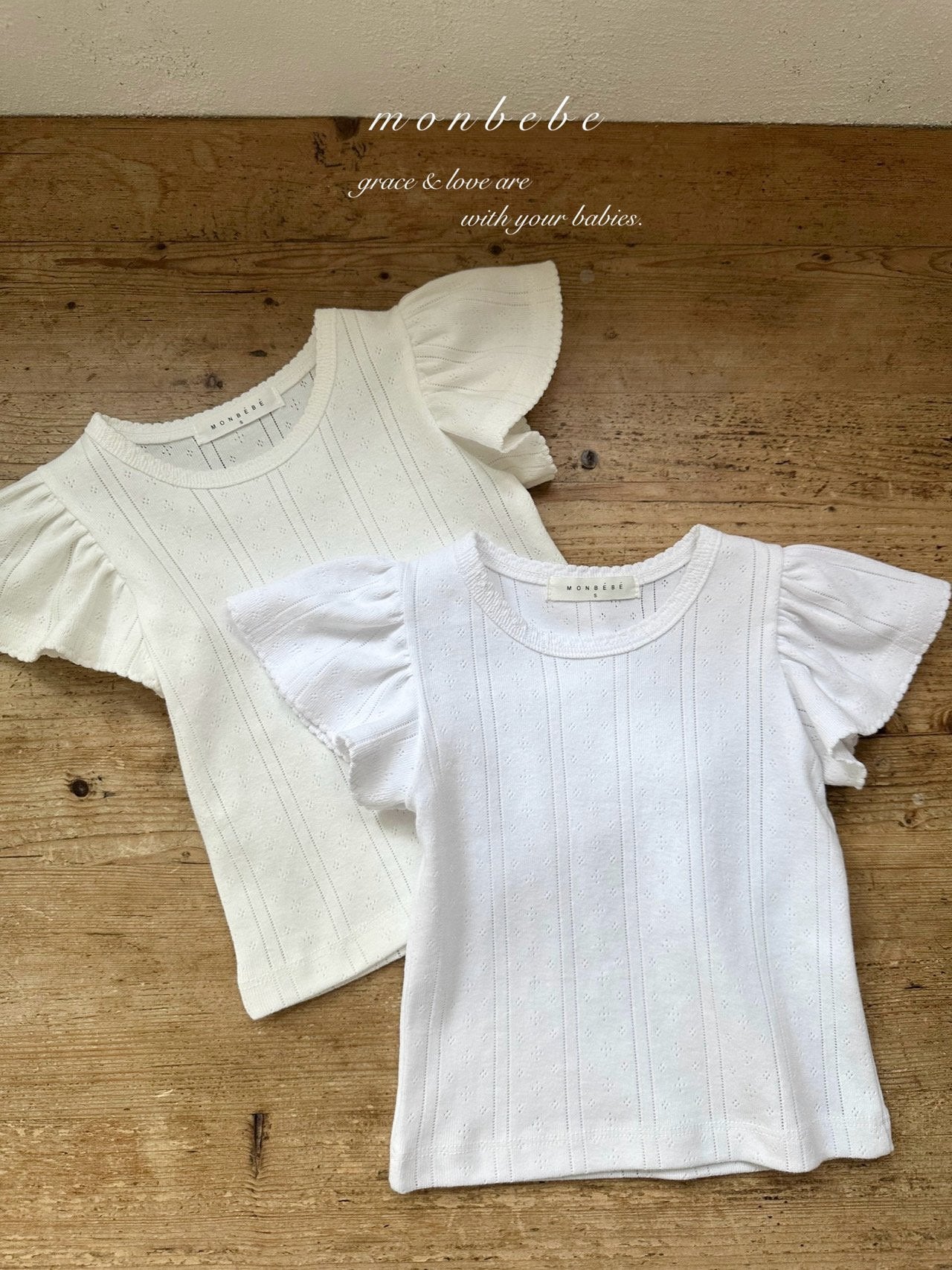 ［monbebe］Tulip eyelet tee