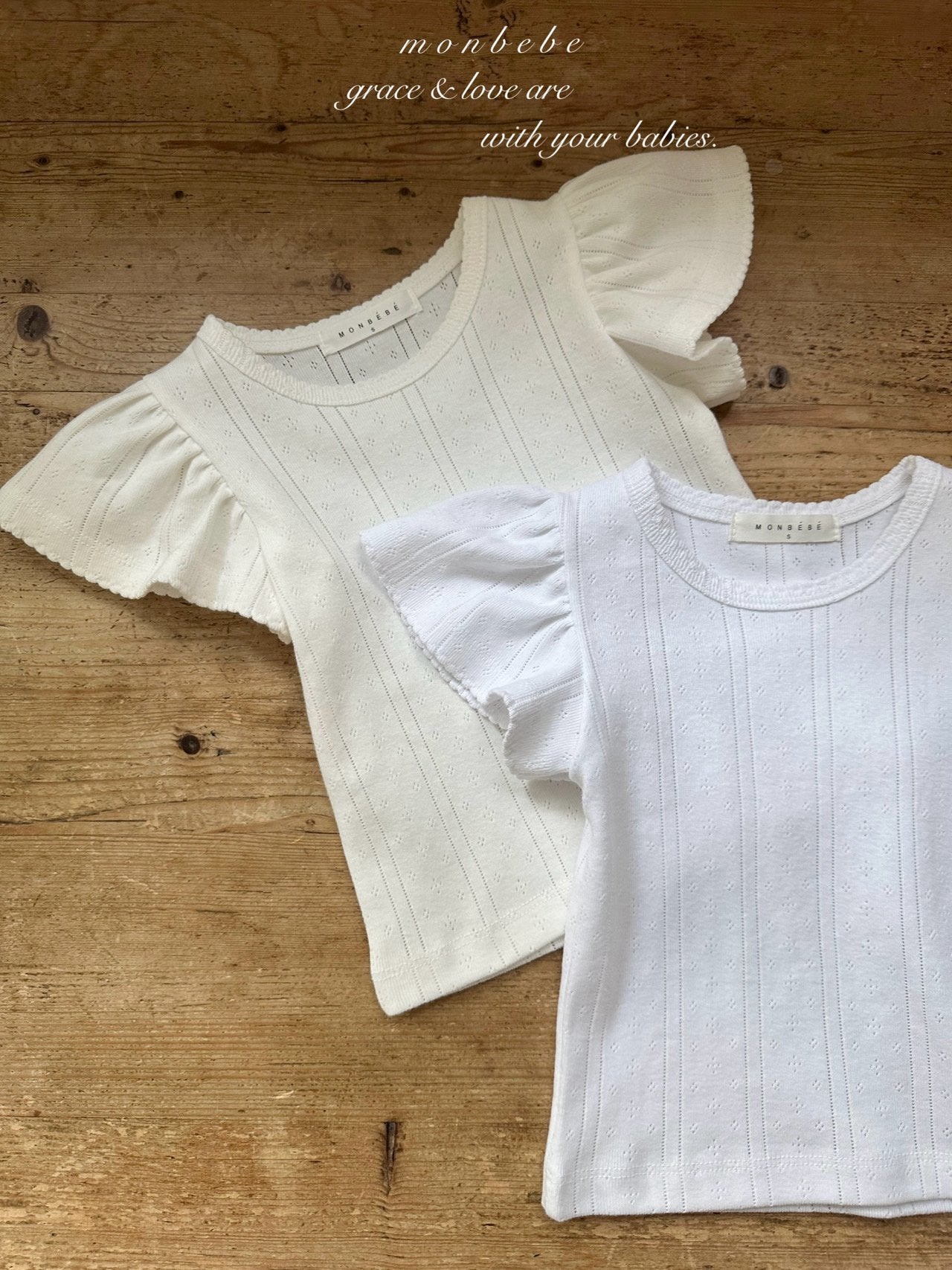 ［monbebe］Tulip eyelet tee