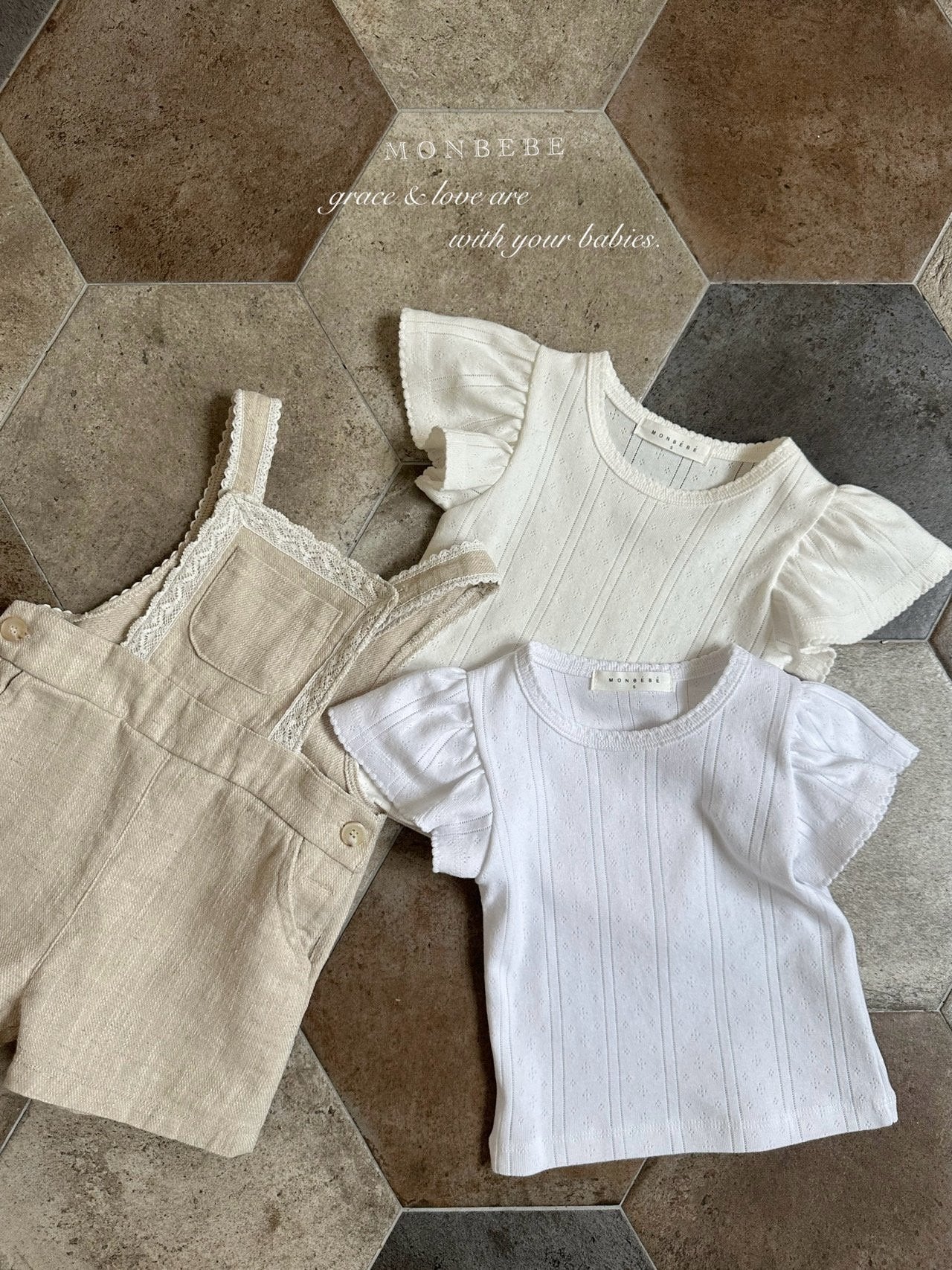 ［monbebe］Tulip eyelet tee