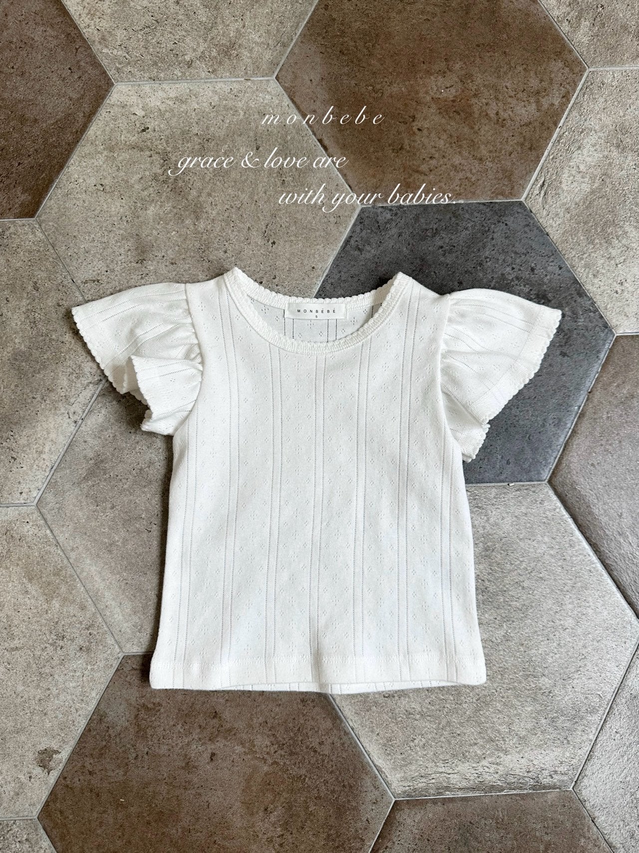 ［monbebe］Tulip eyelet tee