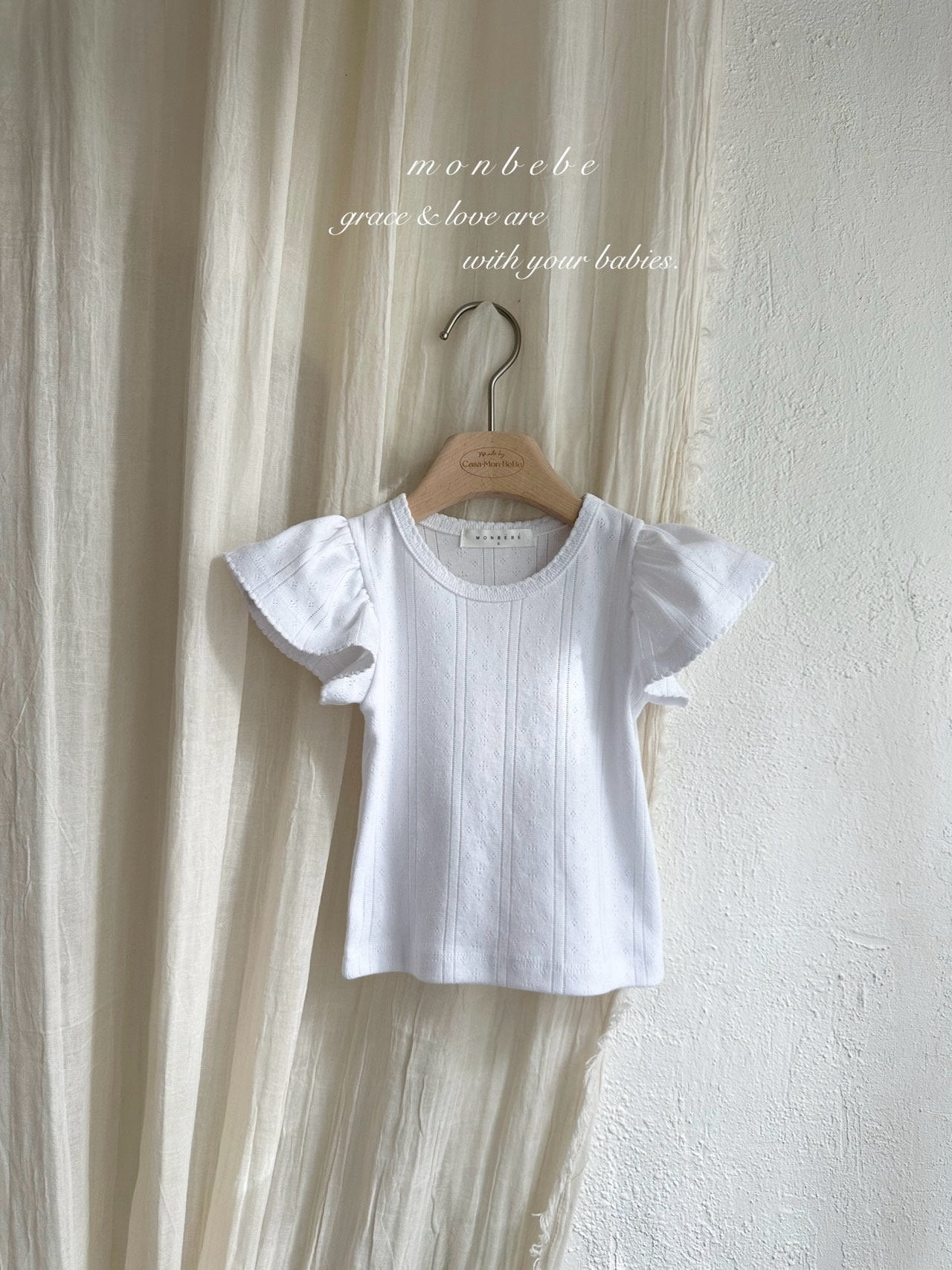［monbebe］Tulip eyelet tee