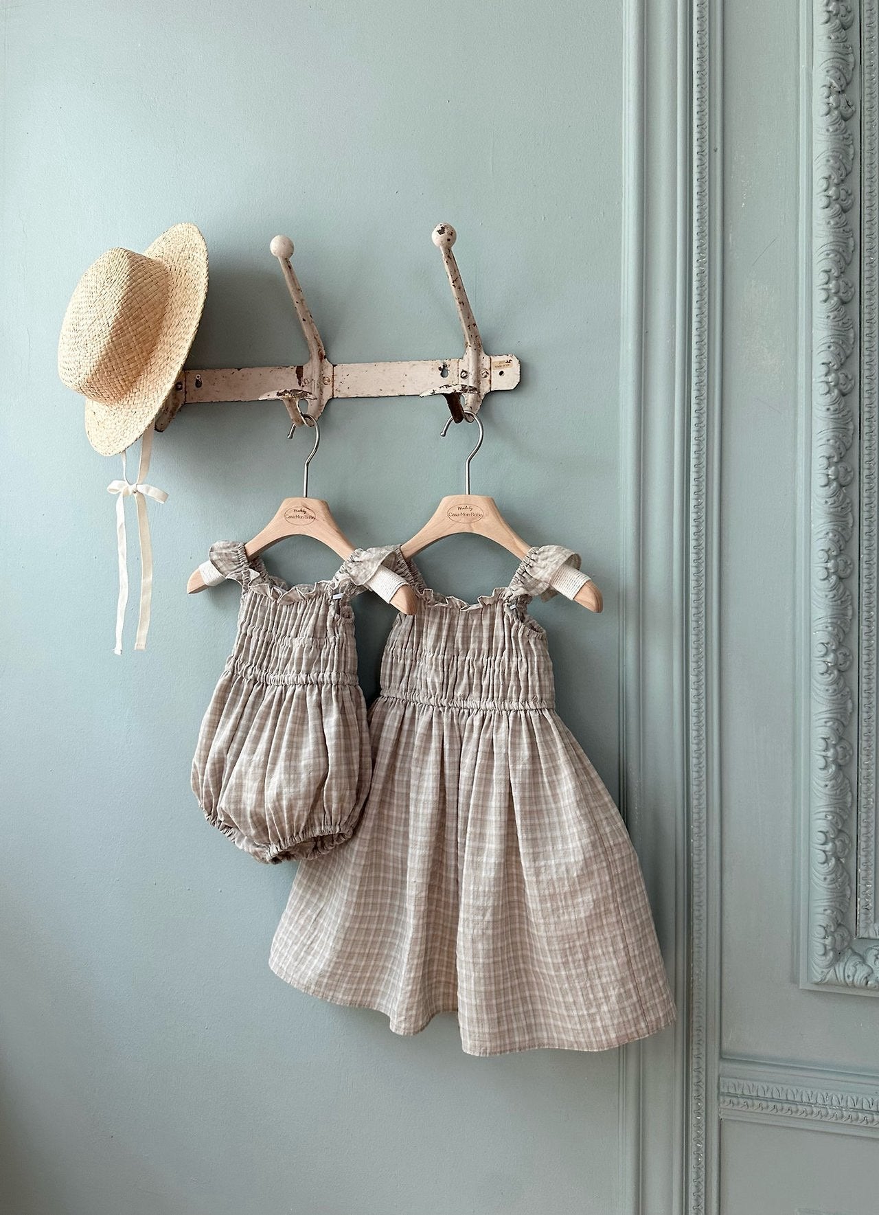 ［monbebe］Maple check one-piece (kids)