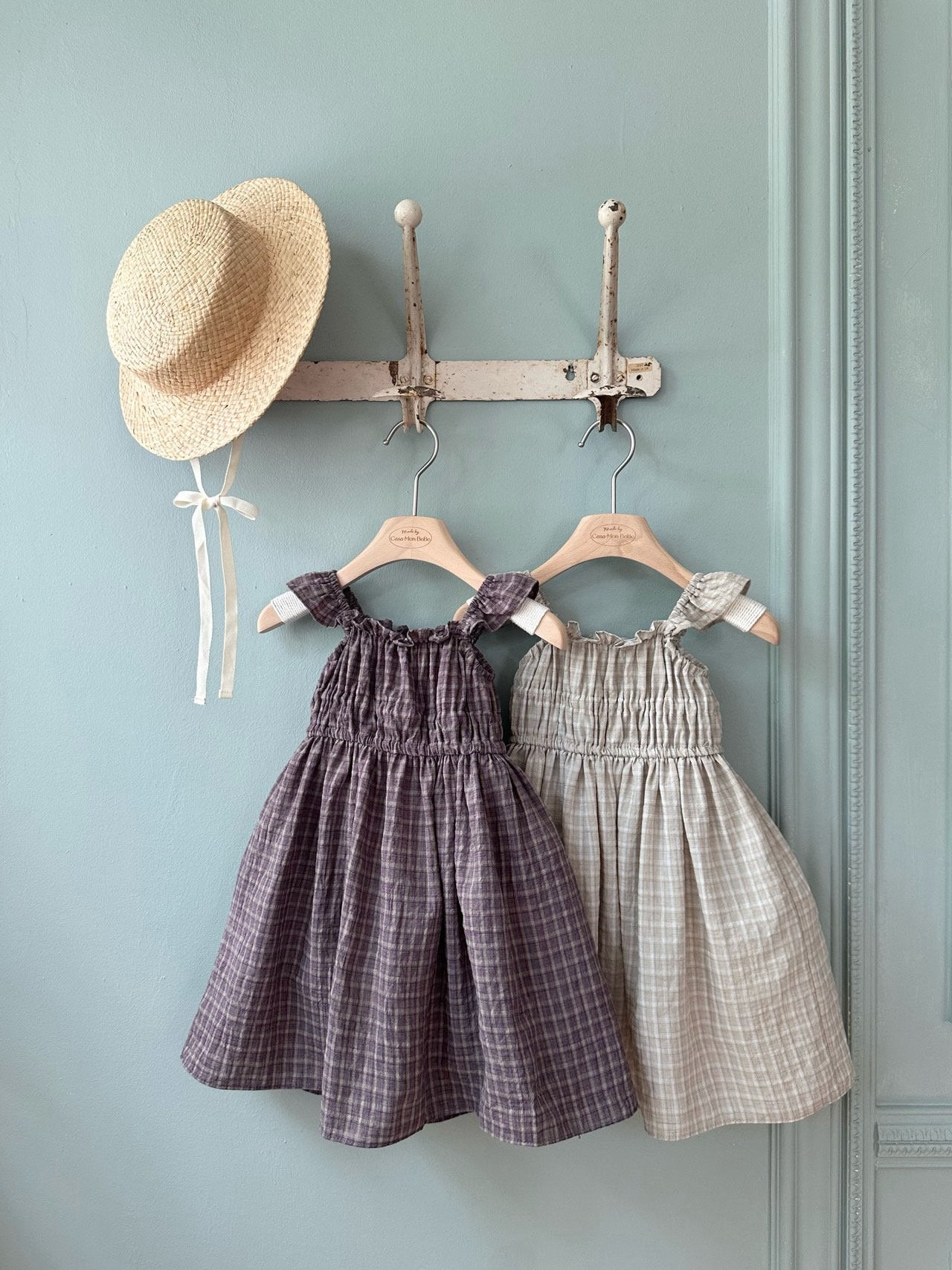 ［monbebe］Maple check one-piece (kids)