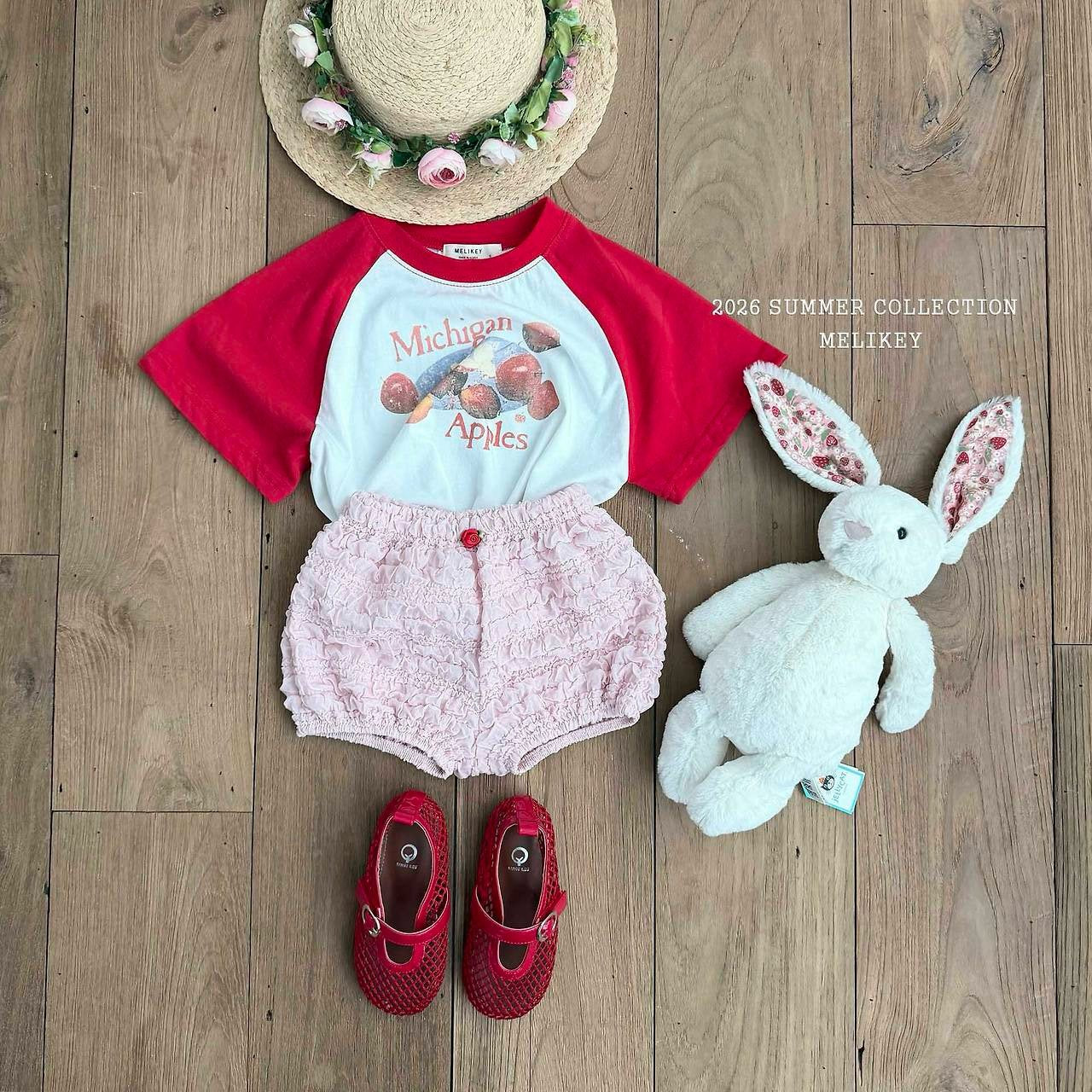 ［Melikey］Apple raglan tee