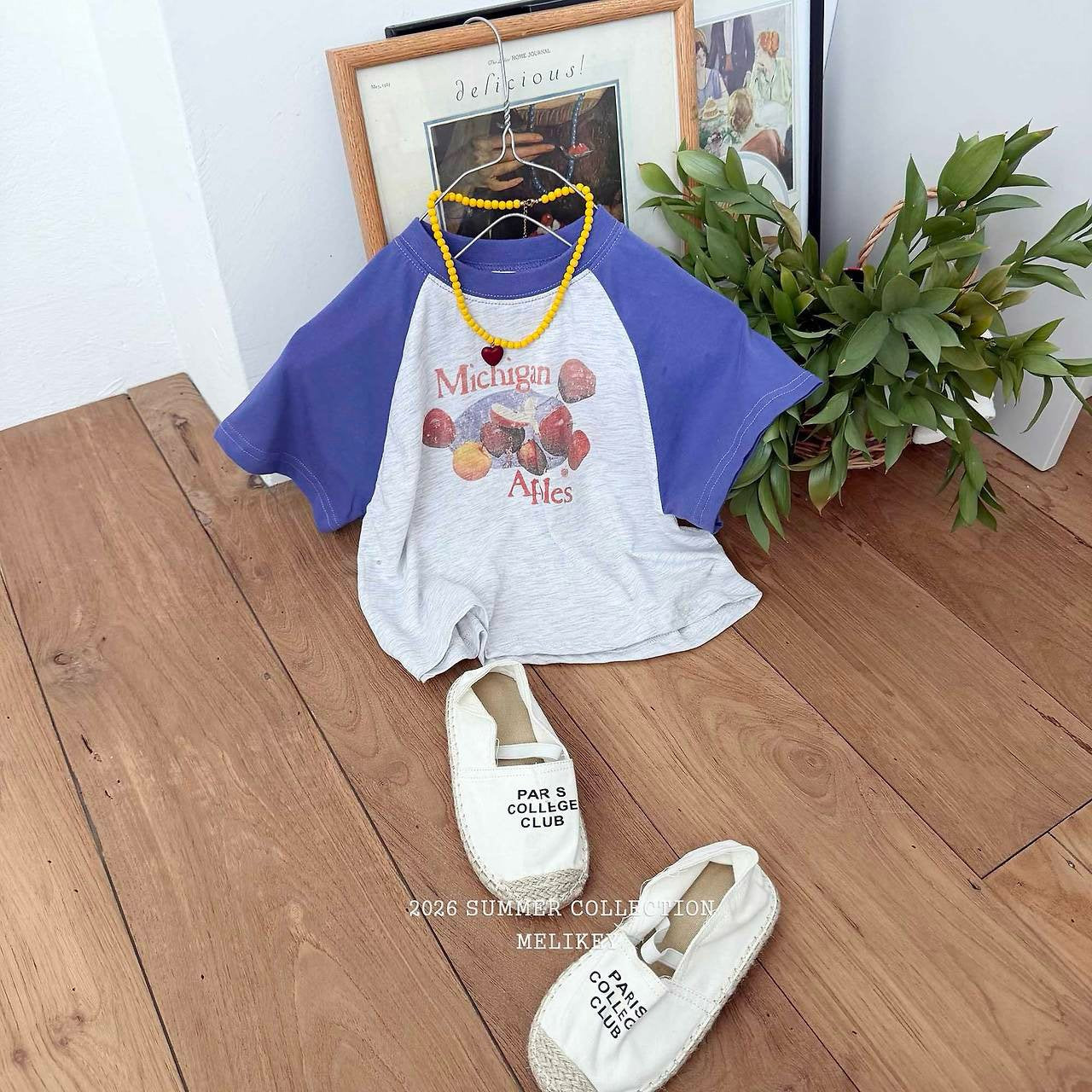 ［Melikey］Apple raglan tee