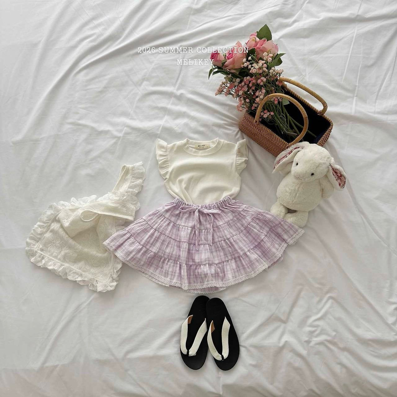 ［Melikey］Macaron frill tee