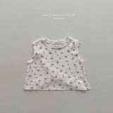 ［Melikey］Flower frill sleeveless tops
