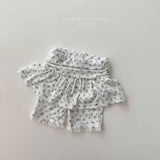 ［Melikey］Shirring flower half leggings skirt