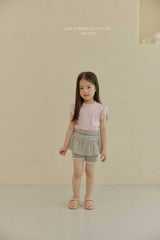 ［Melikey］Shirring flower half leggings skirt