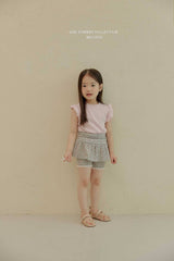 ［Melikey］Shirring flower half leggings skirt