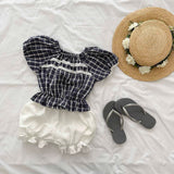 ［Melikey］Vivi lace puff blouse