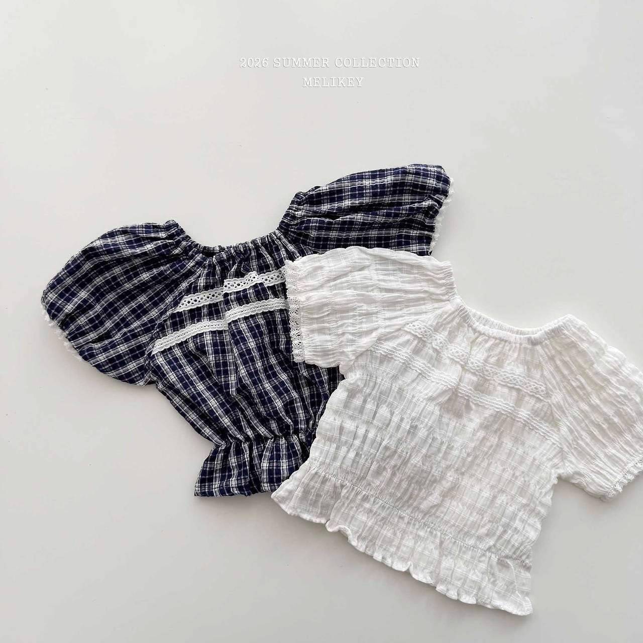 ［Melikey］Vivi lace puff blouse